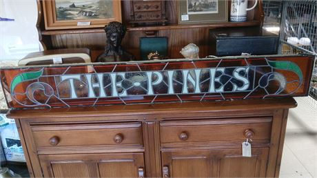 Large Stained glass panel "The Pines". SOLD