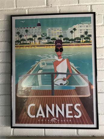 Art Deco style poster of Cannes