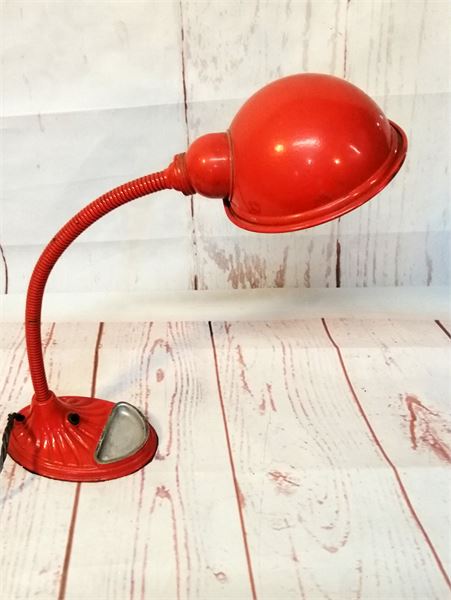 1940's Red Flexi Desk Lamp