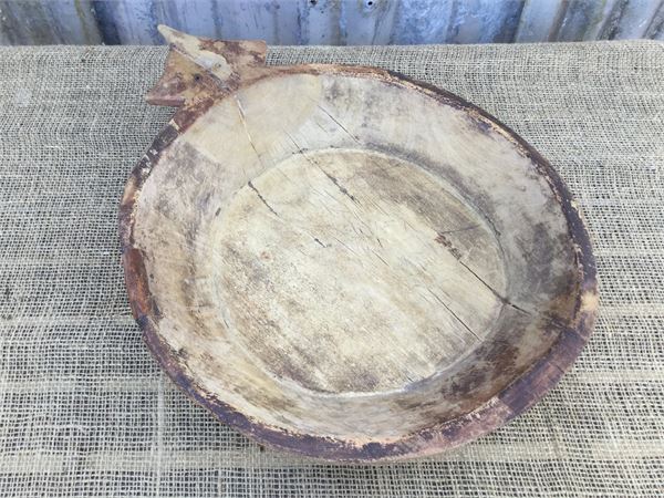 Very old elm bowl