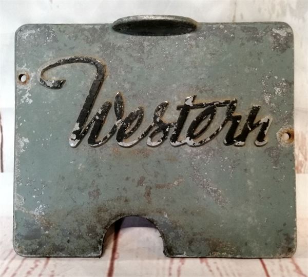"Western" Farm Machinery name plate