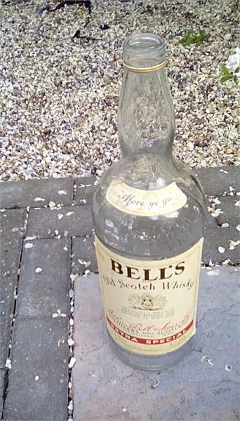 Bell's Old Scotch Whisky Bottle - 1 gallon size.