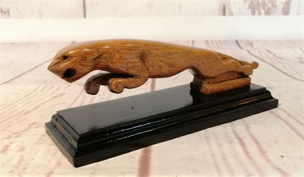 Wooden Jaguar Bonnet Carving