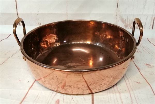 Large Copper Preserving Pan