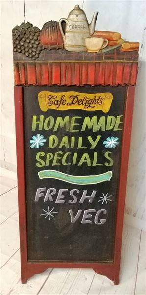 "Cafe Delight" Chalkboard Freestanding Sign