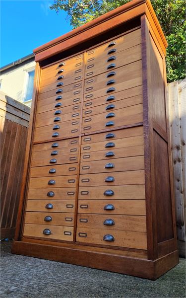 SOLD. Haberdashery Cabinet   SOLD  40 Drawers   Tambour Front